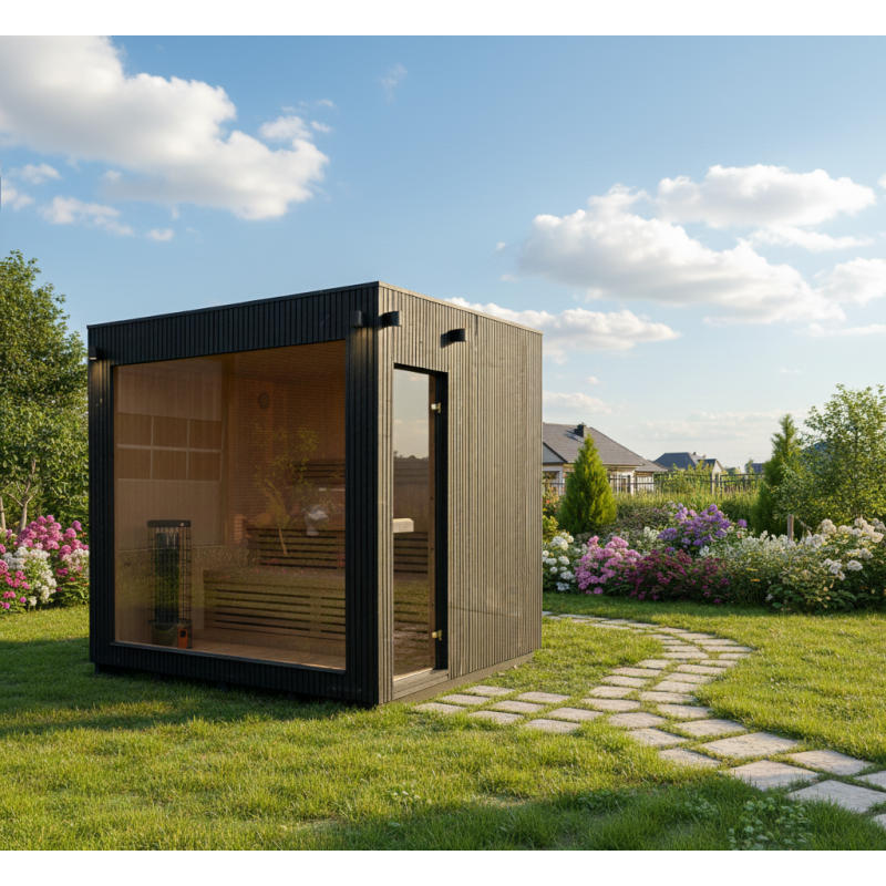 Udendørs sauna Cube 235x235x250cm