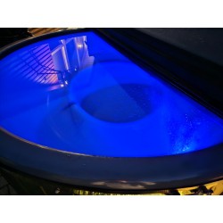 Vandtæt LED-lampe Ø50 mm til belysning i vildmarksbad og spa