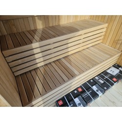 Eksklusiv indvendig rødel beklædning i HYG-GE CUBE sauna