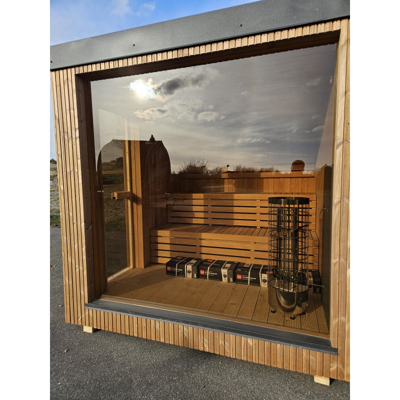 Udendørs sauna HYG-GE CUBE 245x245 cm ThermoWood med prisgaranti