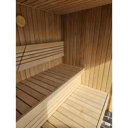 Isoleret sauna HYG-GE CUBE 235x235x250 med Harvia 9 kW elovn