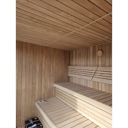 Isoleret sauna HYG-GE CUBE 235x235x250 med Harvia 9 kW elovn