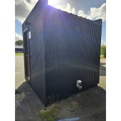 Isoleret sauna HYG-GE CUBE 235x235x250 med Harvia 9 kW elovn