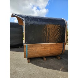 Harvia Top Steel 9 kW el-ovn monteret med 20 kg saunasten